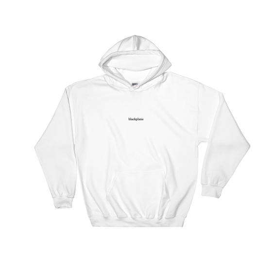 Image of blackplane white hoodie 