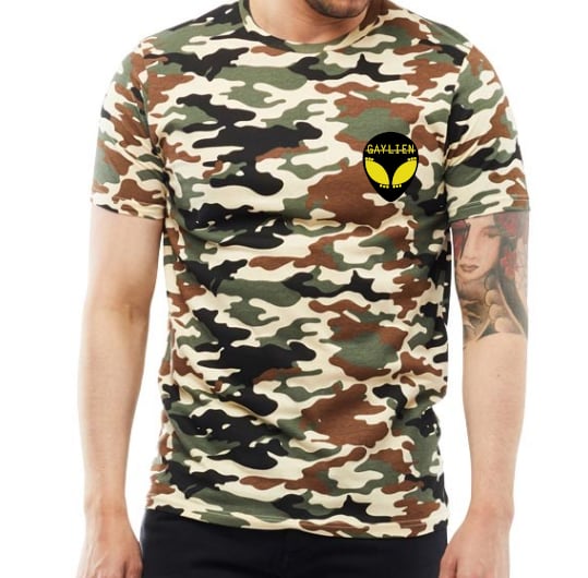 military print t shirt