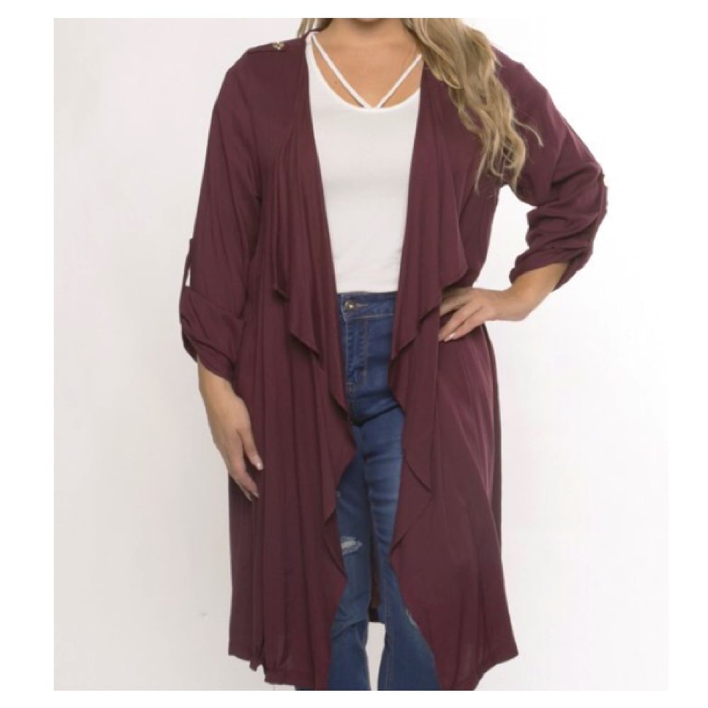 Image of Draped Cardigan Curvy