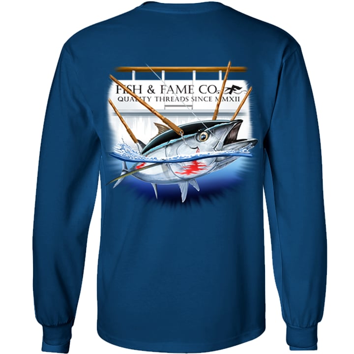 Blue Fin Tuna Long Sleeve (slate blue) | Fishing Hoodie | Sportfishing ...