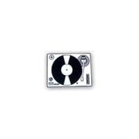 Image 1 of Record Player / Turntable (Black) lapel pin