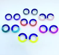 Náušnice DoubleCircle Blue&Color 