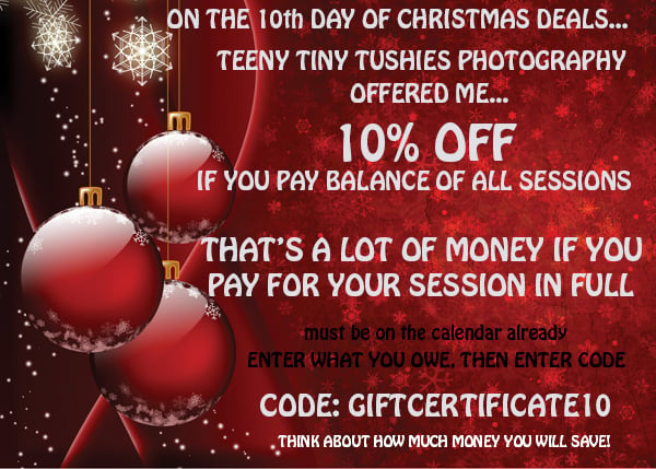 Image of XMAS DEAL 10- 10% OFF WHEN PAYING BALANCE OF YOUR SESSIONS FOR 2019/2020