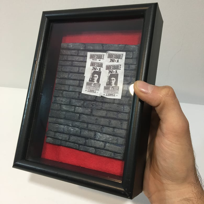 Image of 3D Movie Miniatures Framed Harry Potter Diagon Alley 5"X7"
