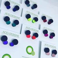 Image 1 of Náušnice Bubbles Black&Color