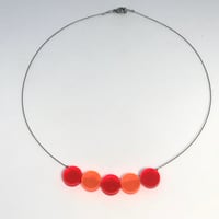 Image 1 of Náhrdelník Circle oranžovo -fluorescentní oranžový 