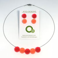 Image 3 of Náhrdelník Circle oranžovo -fluorescentní oranžový 