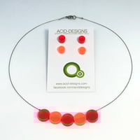 Image 2 of Náhrdelník Circle oranžovo -fluorescentní oranžový 