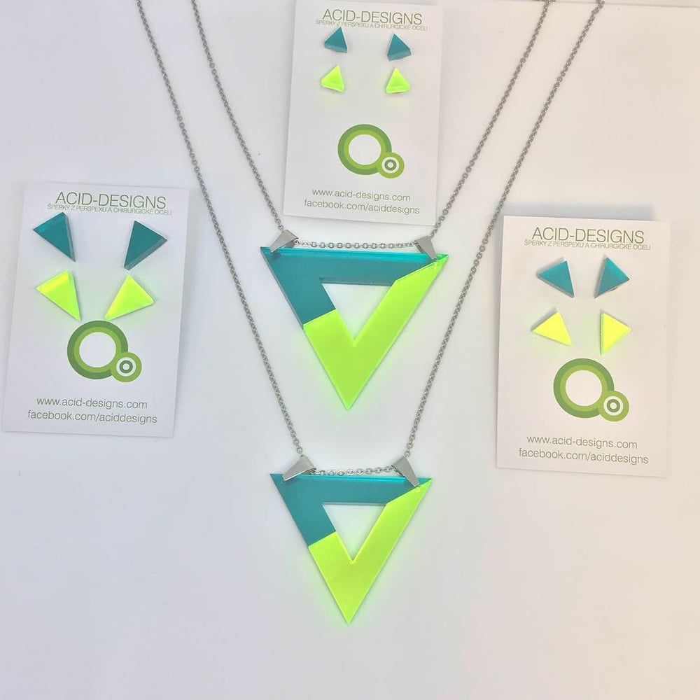 Image of Náhrdelník Acamar tyrkysová - fluorescentní zelená