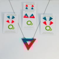 Image 2 of Náhrdelník Acamar tyrkysová - fluorescentní oranžová 