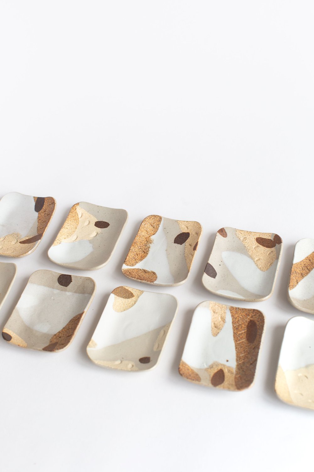 Image of Natural Sand Porcelain Inlay Soap Dishes