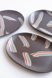 Image 4 of Rainbow on Dark Sky Oval Serving Platter