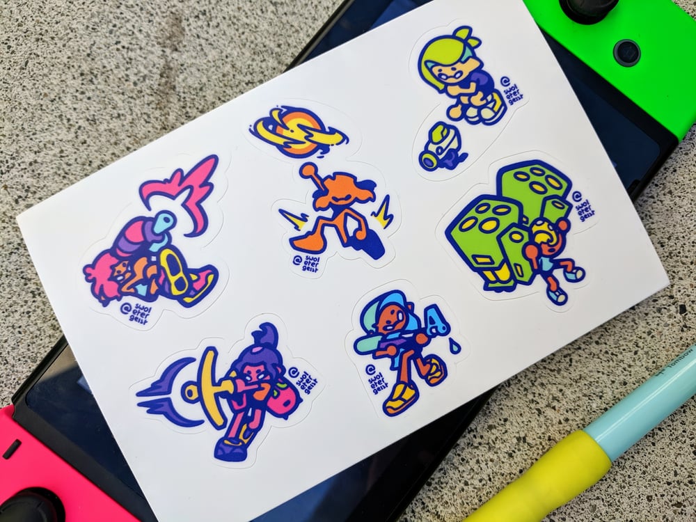Image of 4 x 6 Splatoon 2 Sticker Sheet