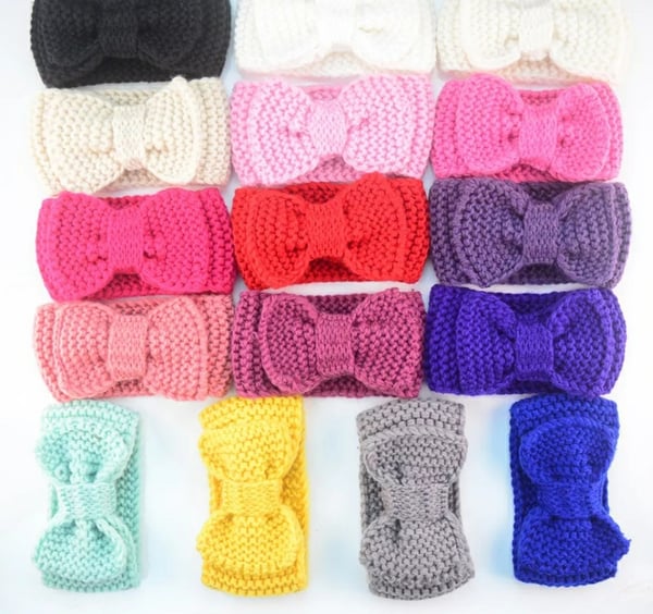 Image of ROCK BOTTOM BLOWOUT SALE Bow Knit Headbands- 16 Color Choices