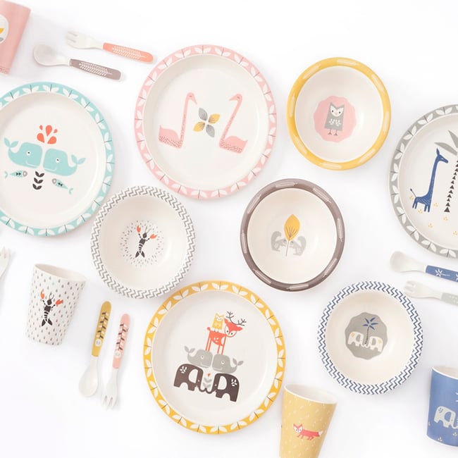 Fresk Bamboo Mealtime Set - Whales