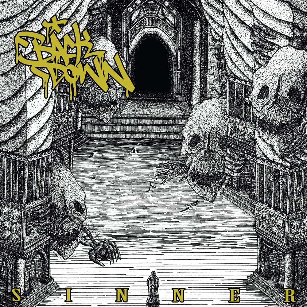 Image of Back Down - Sinner 10" Black / Yellow Split Vinyl
