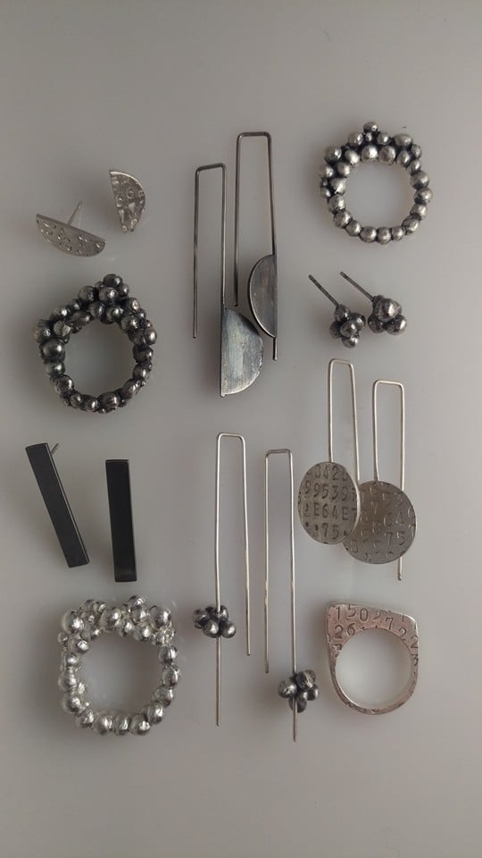 Image of Silver Bubble Earrings
