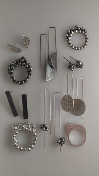 Image 3 of Silver Bubble Earrings