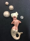 Buttermilk Vintage Style Wall Mermaid with Bubbles