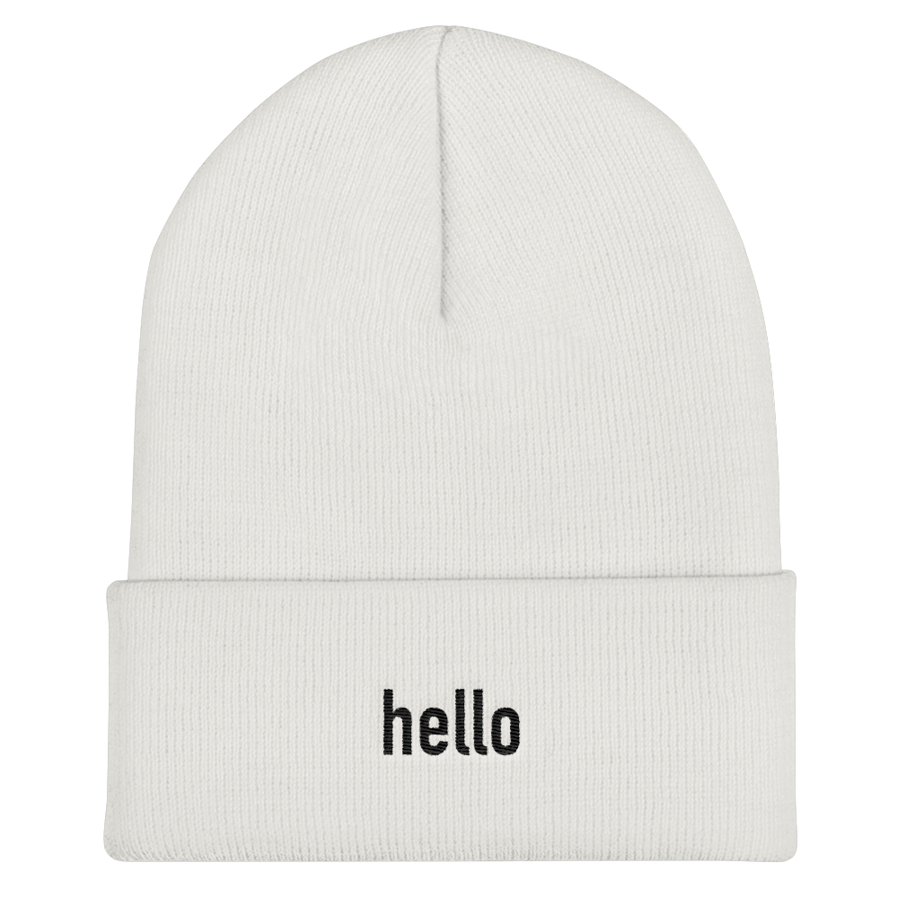 Image of 'Hello' Beanie