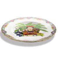 Image 2 of Tropical Mexican watercolor - Vintage French Porcelain Plate - #0608
