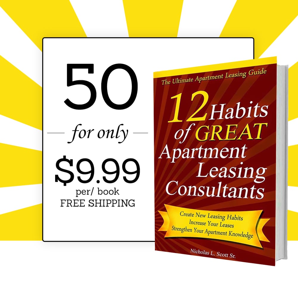 Image of 50 Sets : 12 Habits of Great Apartment Leasing Consultants - The Book ($9.99 per/book)