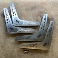 Image 1 of DIY Bomber Seat - FRAMES ONLY - with Flame Cutouts - TWO SETS for TWO SEATS