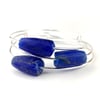 Russian Blue Trade Bead Bangles