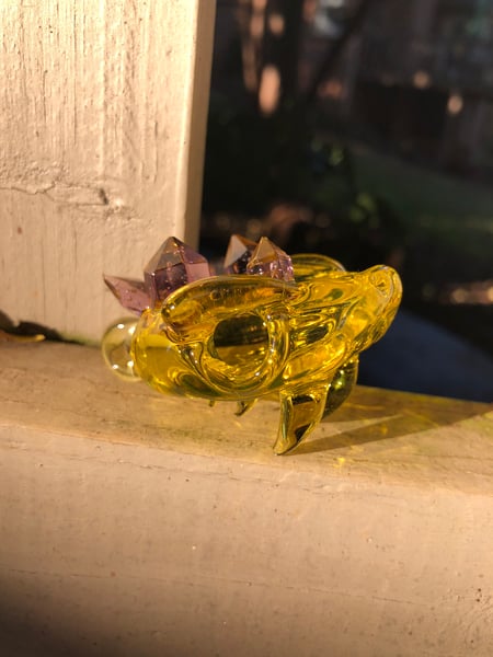 Image of Crystal viper skull Flowerchild collab