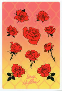 "LOVE, HELLEN" ROSE STICKER SHEET