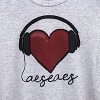 Image 2 of Heart with Headphones Shirt