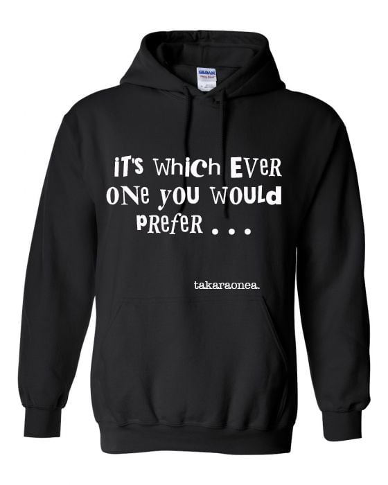 Image of Which Ever One You Would Prefer Hoodie - BLACK