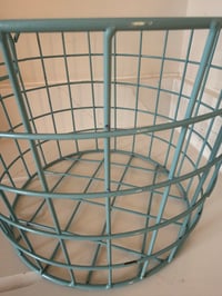 Image 2 of Blue Wire Basket 