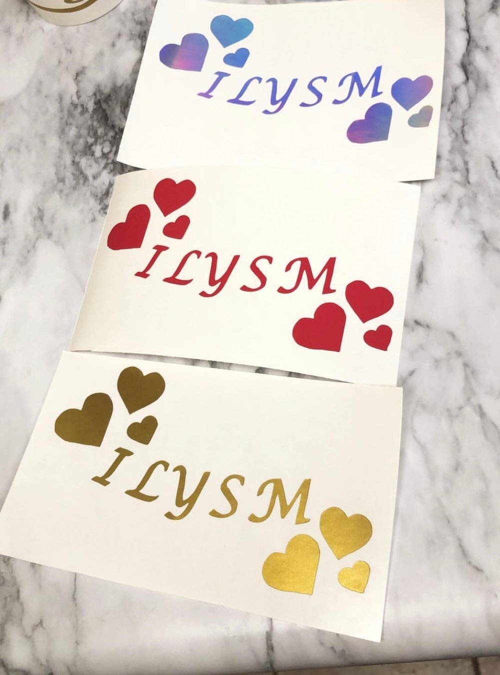 Image of ilysm die cut