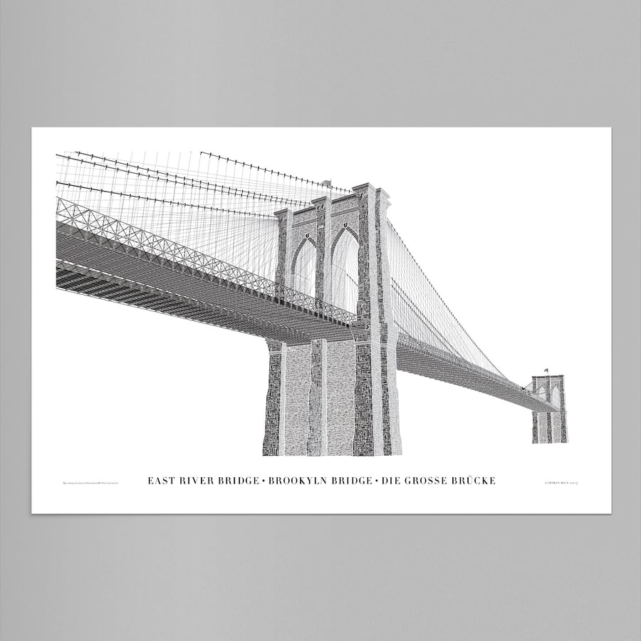 Image of Brooklyn Bridge Reimagined – Typo Edition