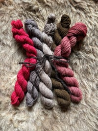 Image 1 of Mini Bundle #4 - 100G Hand Dyed Kent Romney Mini Skeins