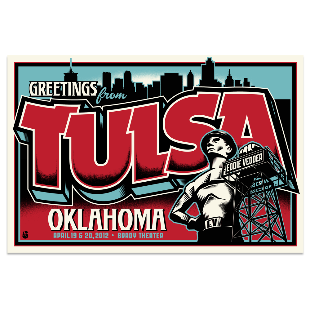 Image of Eddie Vedder Postcard (Tulsa, OK)