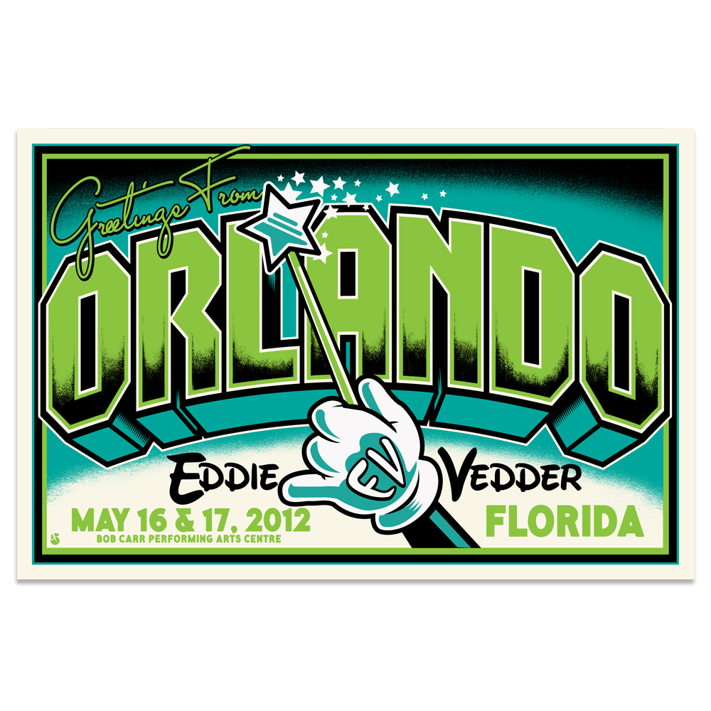 Image of Eddie Vedder Postcard (Orlando, FL)