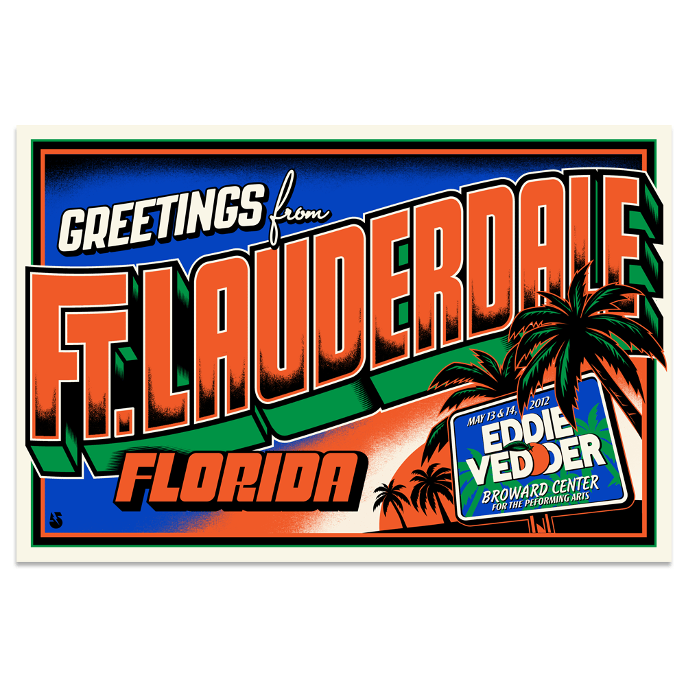 Image of Eddie Vedder Postcard (Ft. Lauderdale, FL)