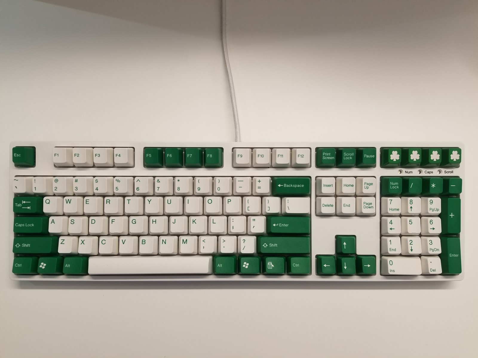 blue and green keycaps