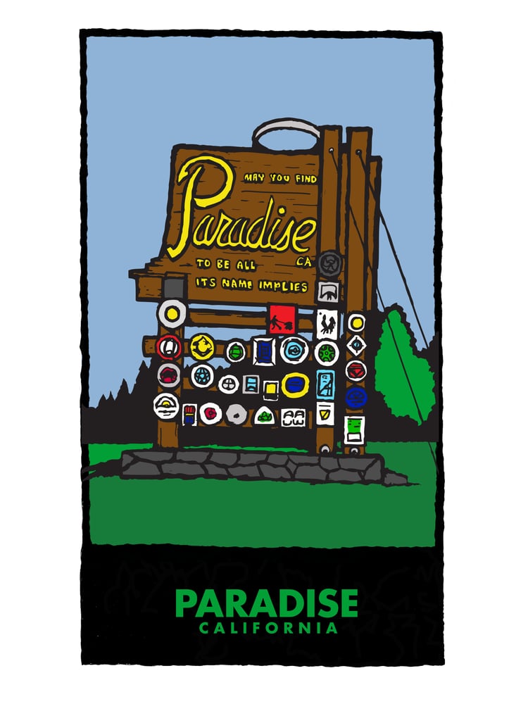 Image of PARADISE FOREVER 18' x 24 print