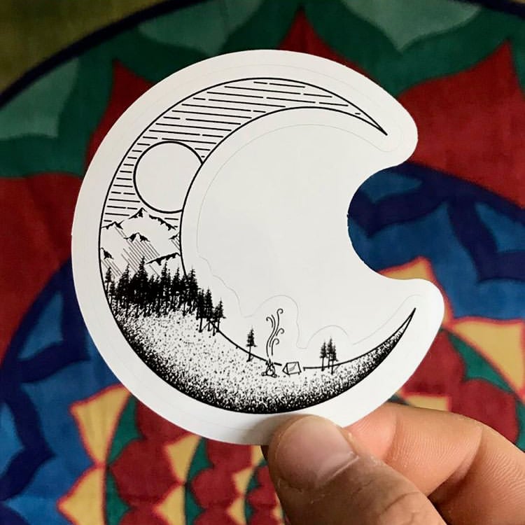 Image of Moon Sticker