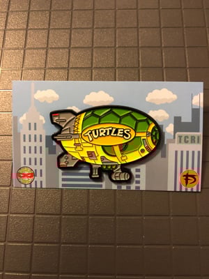 Image of 2” Turtle Blimp Soft Enamel Pin (Regular)