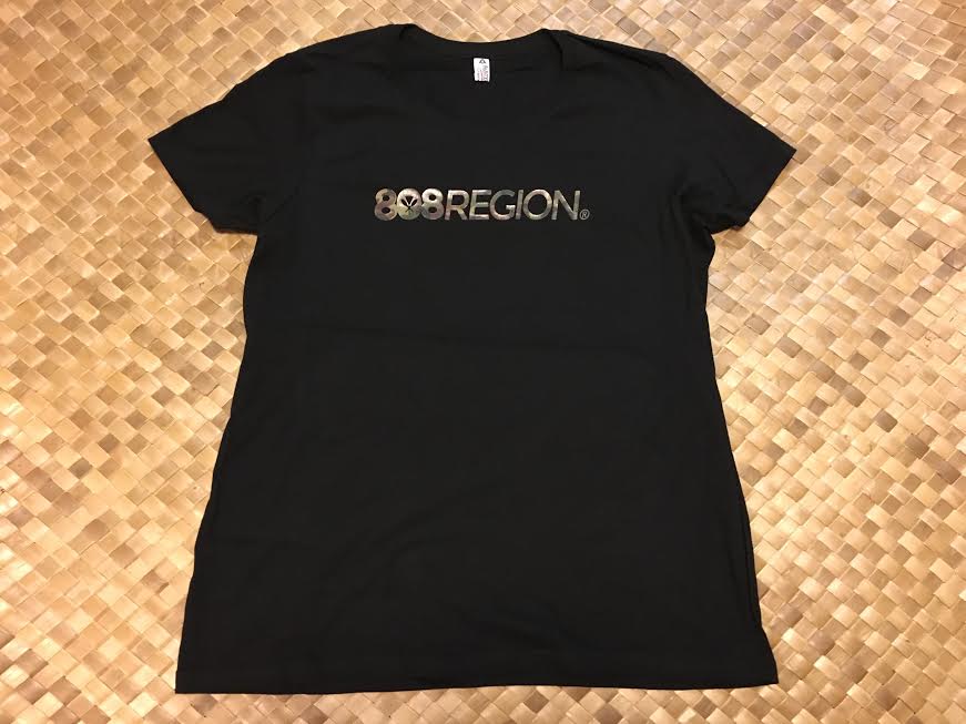 Image of Women's 808 REGION Black/Camo Tee 