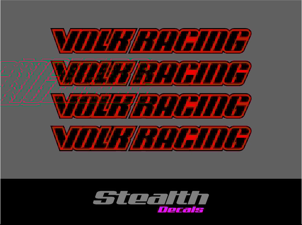 Volk Racing GTC Wheel Spoke Decal Sticker x 4 pcs | Stealth Decals