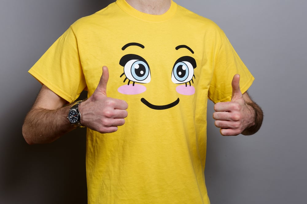 Rachel Maclean, <i>Happy T-Shirt</i>, 2018