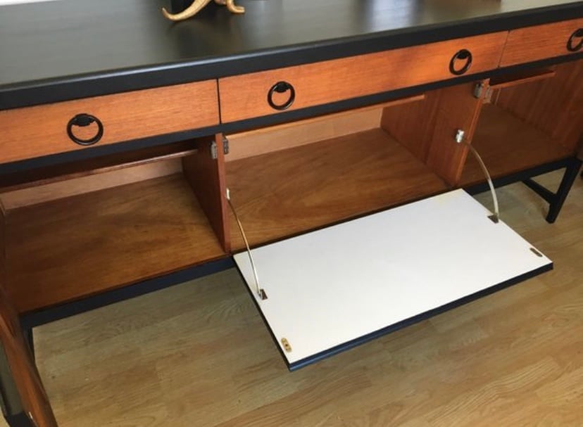Image of A black and teak Nathan sideboard