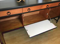 Image 3 of A black and teak Nathan sideboard 