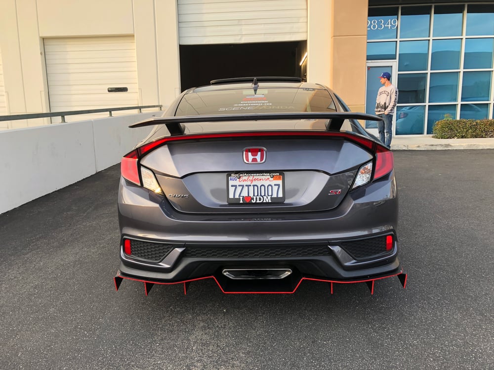 Downforcesolutions 17 20 Honda Civic Si Rear Diffuser