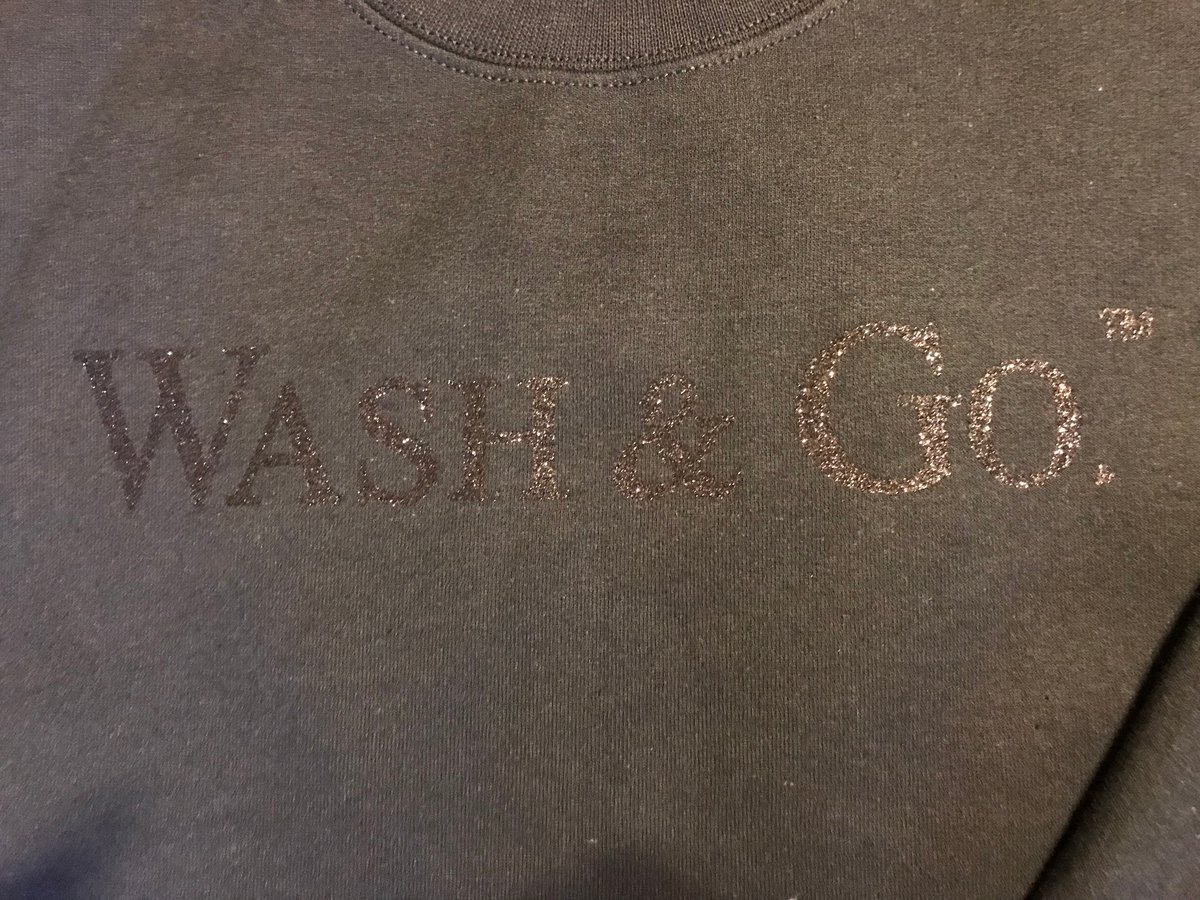 Image of WASH & GO.™️ Black Glitter Sweatshirt